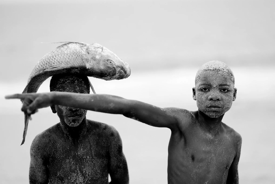 Mário Macilau Two Boys With A Fish (Faith Series).2018 Photographic print